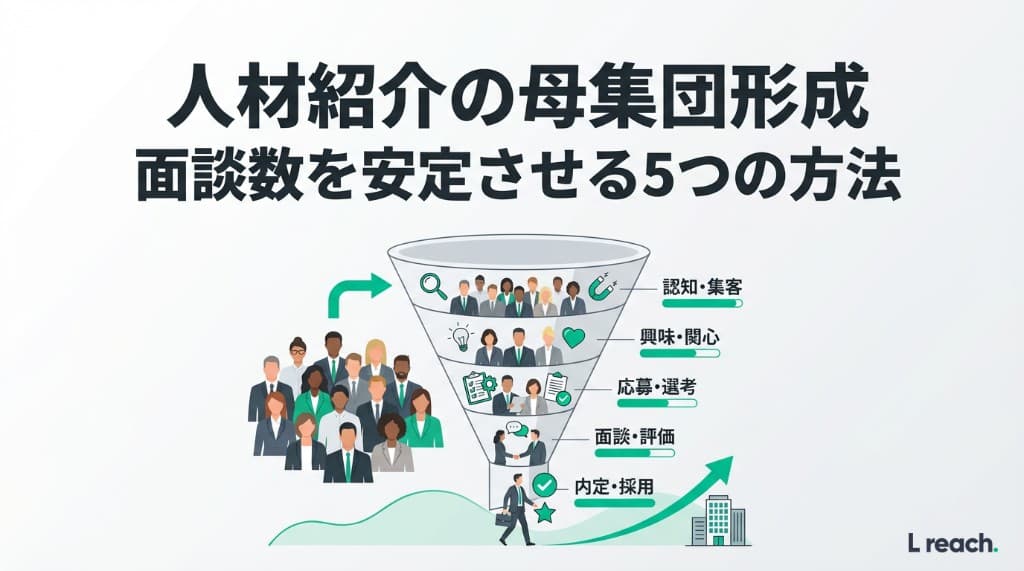 人材紹介の母集団形成方法5選｜安定した面談数を確保するコツ
