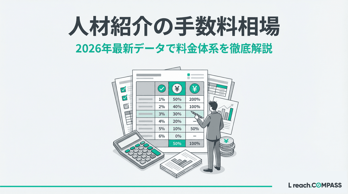 人材紹介の手数料相場は30〜35%|職種別早見表と交渉の余地【2026】