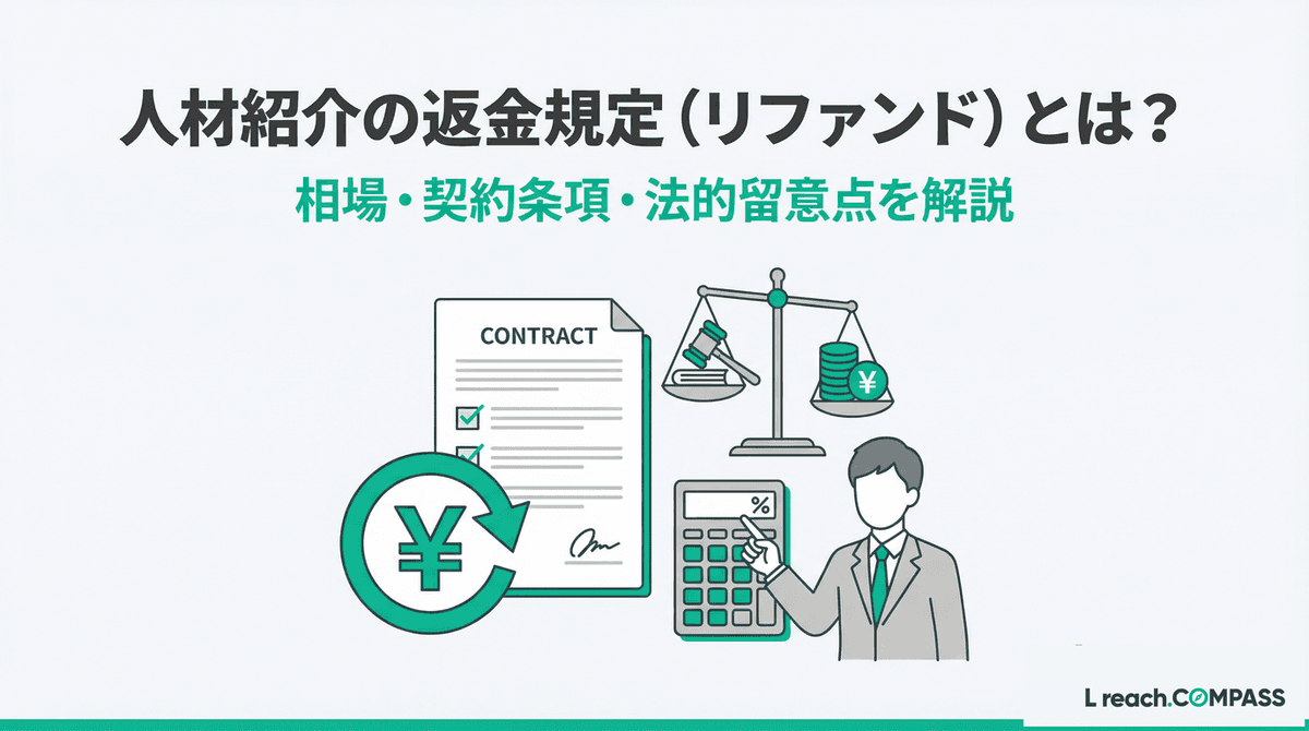 人材紹介の返金規定(リファンド)相場|契約条項テンプレート付【2026】
