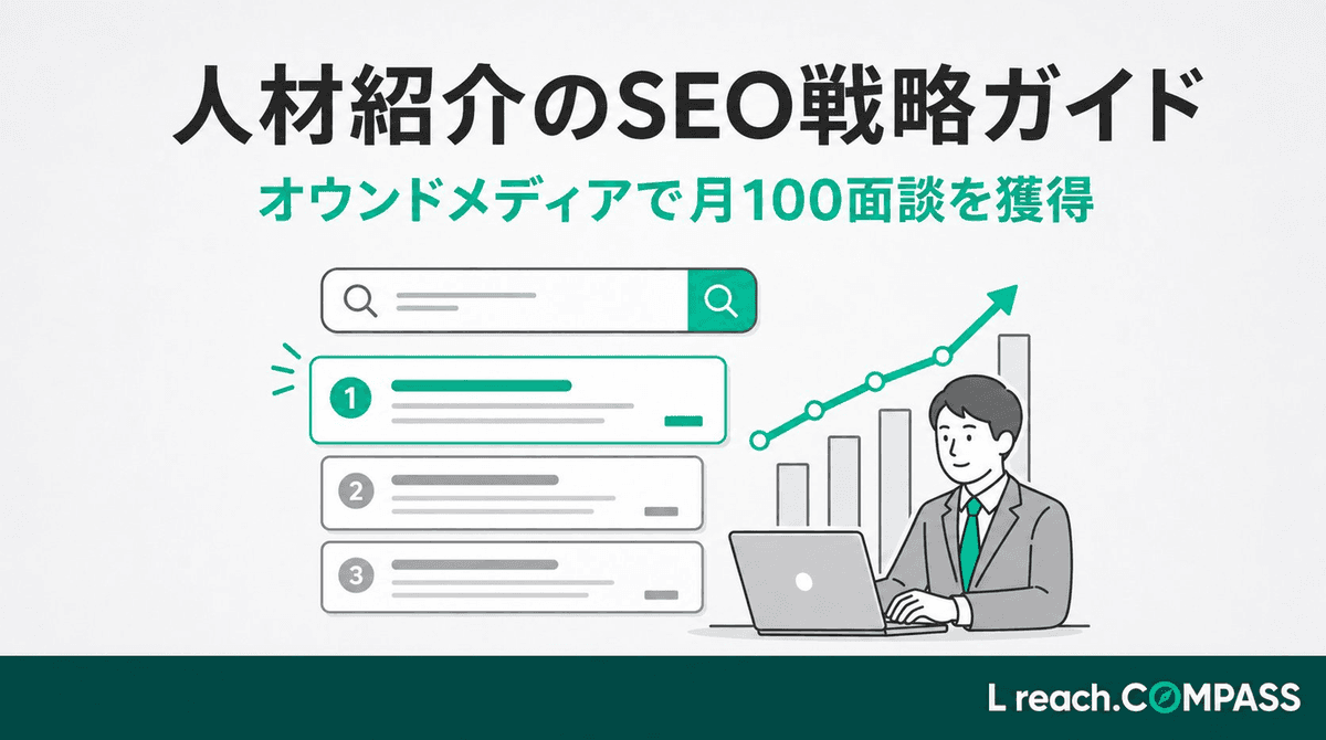 人材紹介のSEO戦略完全ガイド2026|月100面談獲得