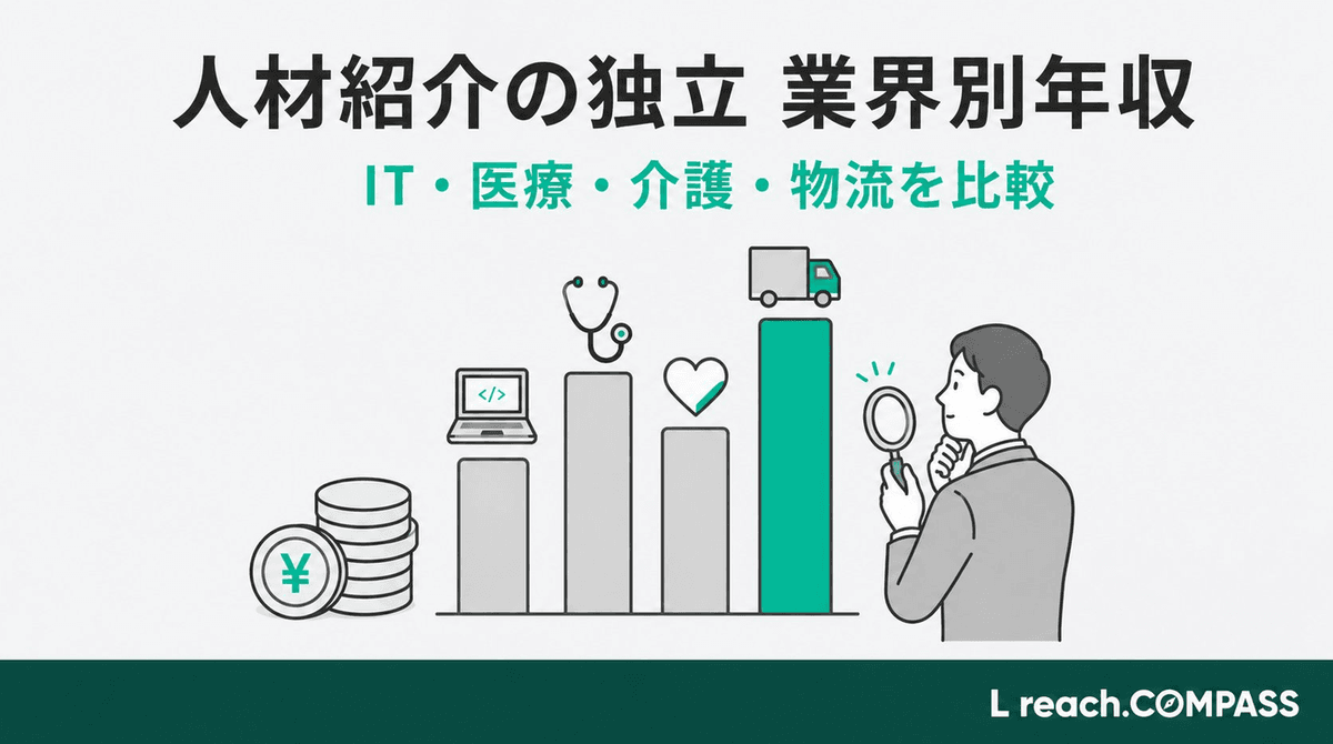 人材紹介の独立の年収はいくら?IT/医療/介護/物流の業界別レンジ比較2026