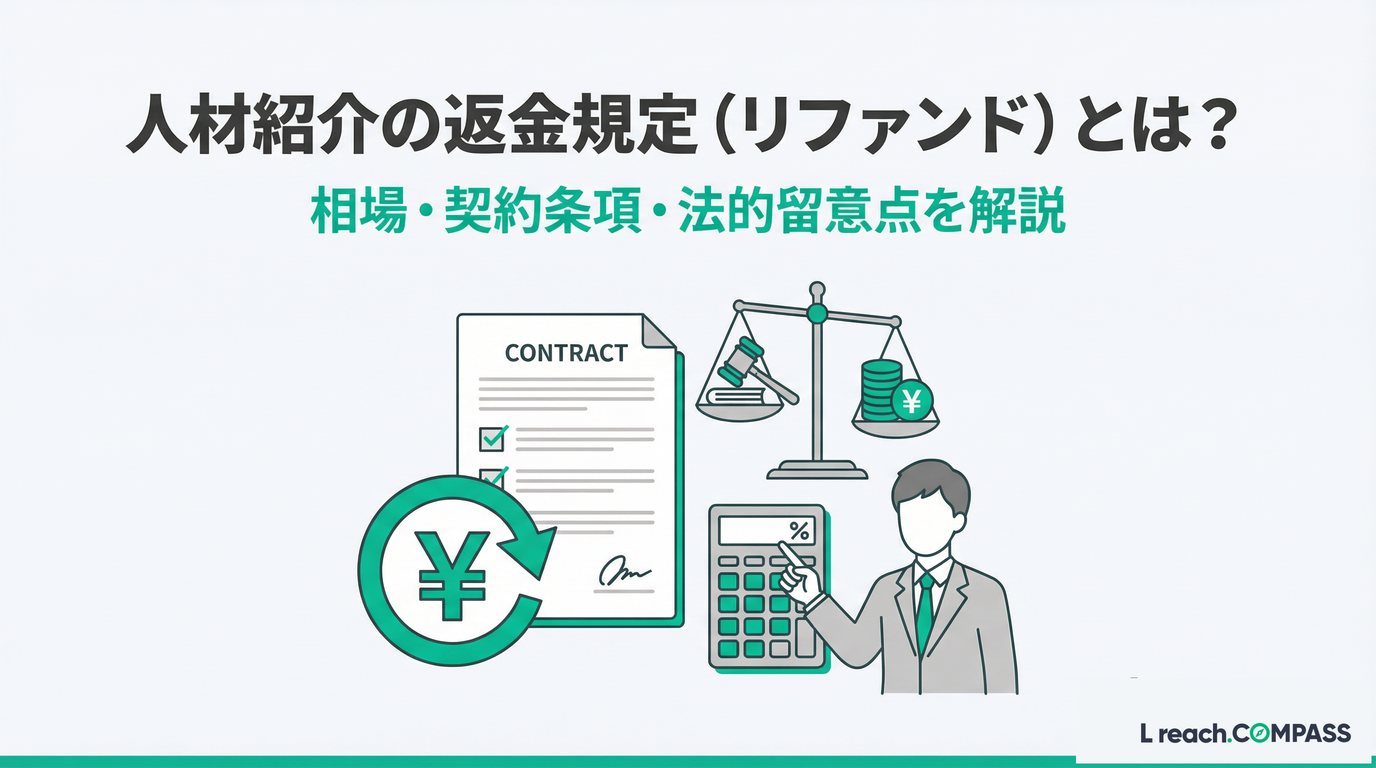 人材紹介の返金規定（リファンド）相場と契約条項【2026】 | L reach 